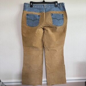 Jeanology Collection‎ Jeans Women's 16 Brown Suede Leather Ankle Vintage Western